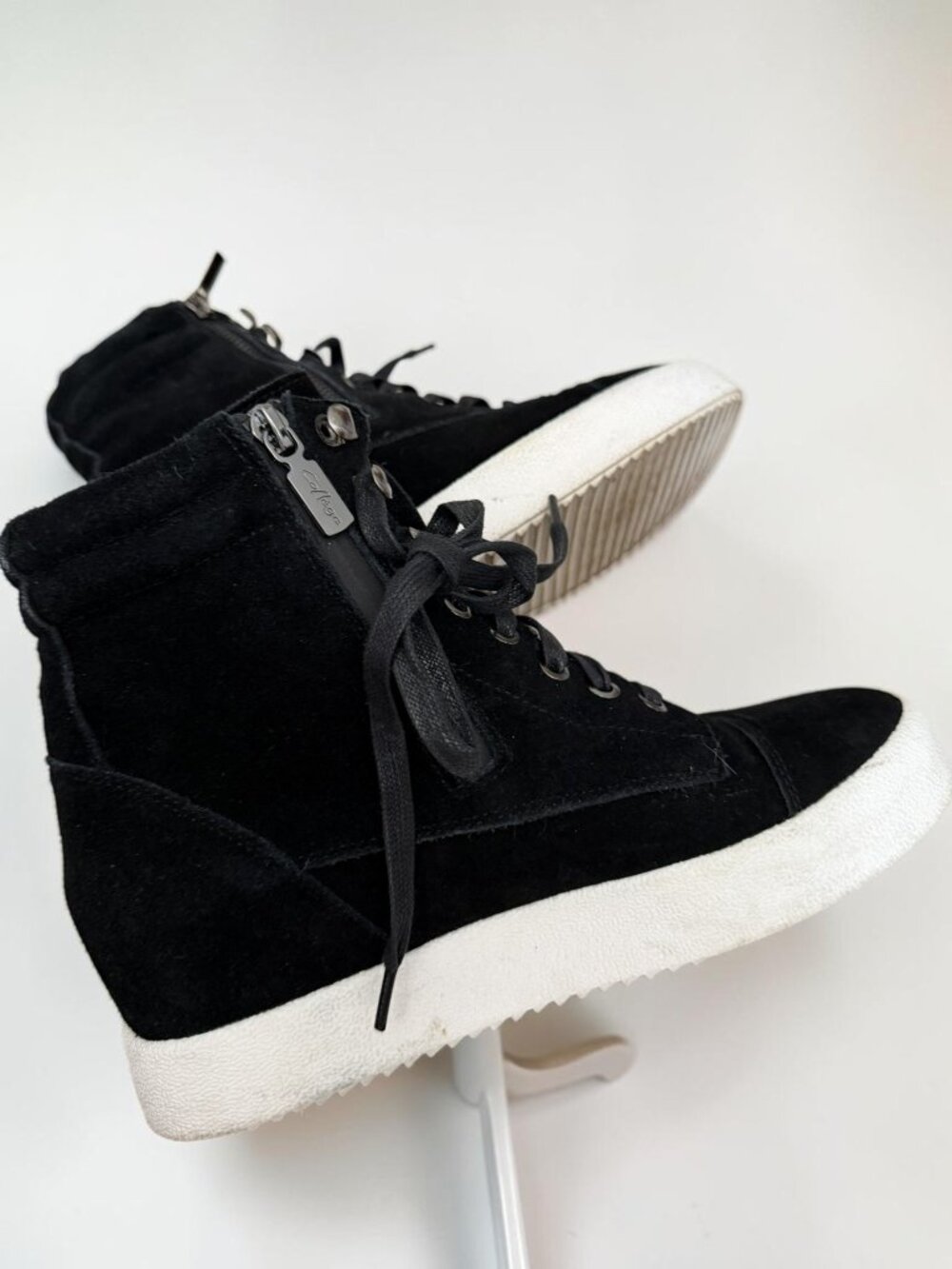 🖤 Aqua College Harley Waterproof Suede High Top Sneakers | Size 7.5 - Picture 11 of 15